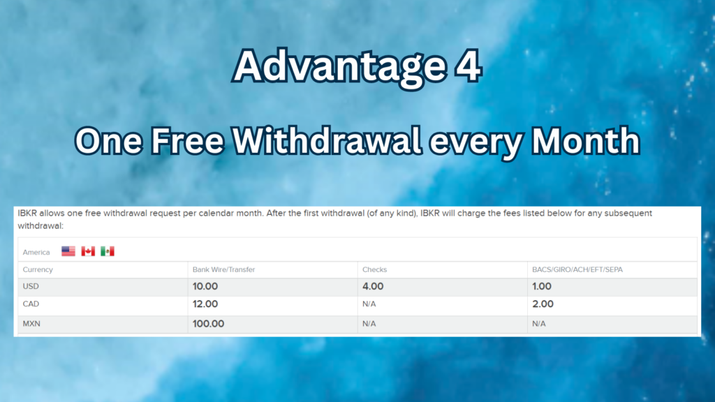 Advantage 4 One Free Withdrawal every Month