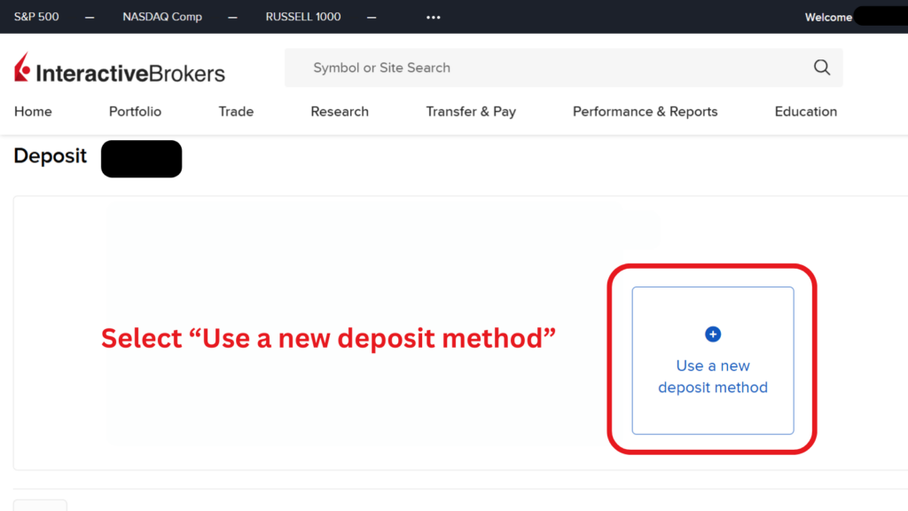 Create a deposit notification 3