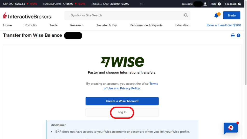 Step 3_ Link your Wise account to Interactive Brokers 2