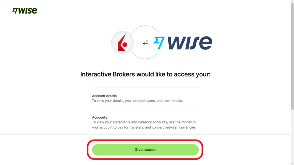 Step 3_ Link your Wise account to Interactive Brokers 3
