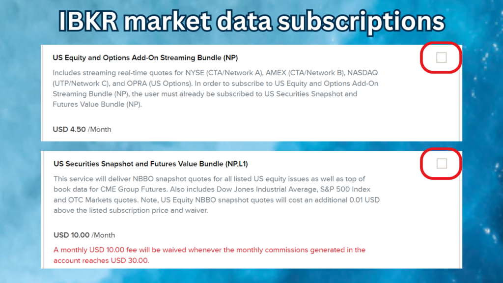 interactive brokers market data subscriptions