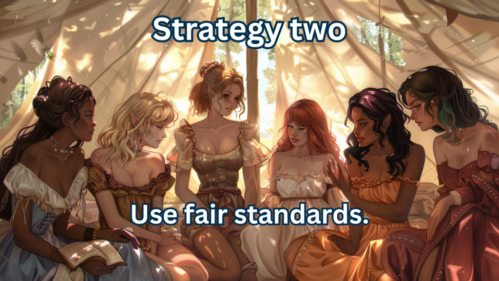 Strategy two_ Use fair standards