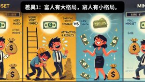 差異1：富人有大格局，窮人有小格局。