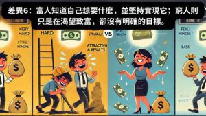 差異6：富人知道自己想要什麼，並堅持實現它；窮人則只是在渴望致富，卻沒有明確的目標。