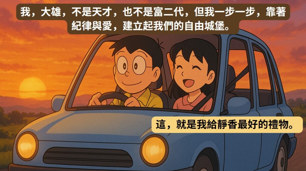 大雄如何超越胖虎與小夫，給靜香幸福與財務自由