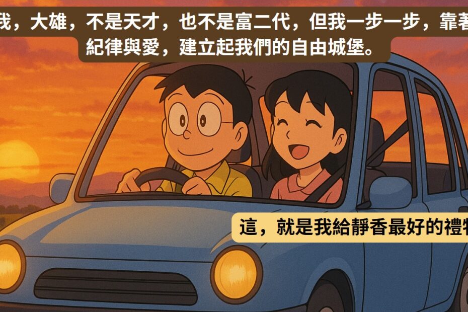 大雄如何超越胖虎與小夫，給靜香幸福與財務自由