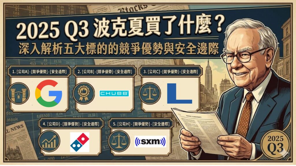 2025 Q3 波克夏買了什麼？深入解析五大標的的競爭優勢與安全邊際 Cover