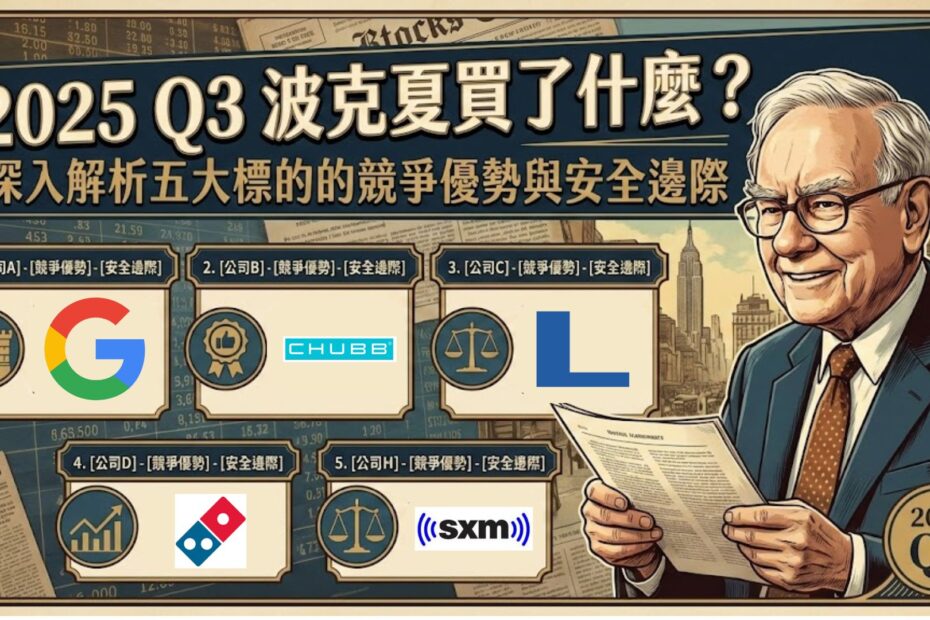 2025 Q3 波克夏買了什麼？深入解析五大標的的競爭優勢與安全邊際 Cover