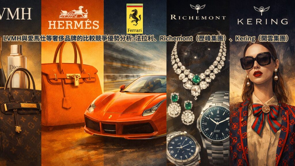 LVMH與愛馬仕等奢侈品牌的比較競爭優勢分析 法拉利、Richemont（歷峰集團）、Kering（開雲集團）